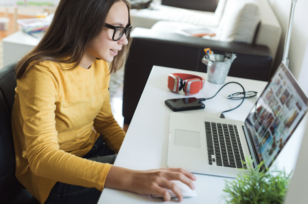 Healthcare professional researching medical conditions