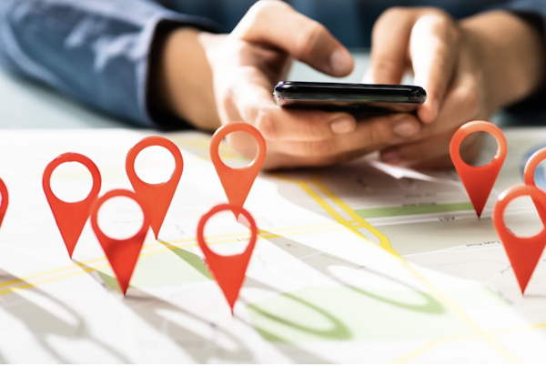 Location mapping on mobile device